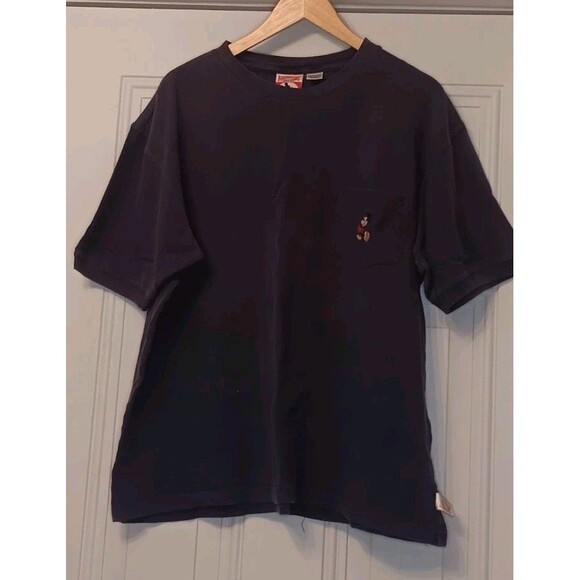 Vintage Disney Designs Mickey Mouse USA Made Blue Men's Large Tee T Shirt - Picture 1 of 5